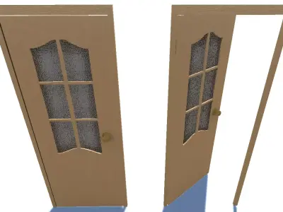 Door 1 wooden 3D model