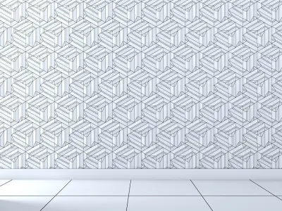 3d wall panel Low-poly 3D model 14