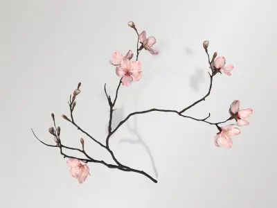 Sakura Branch Low-poly 3D model