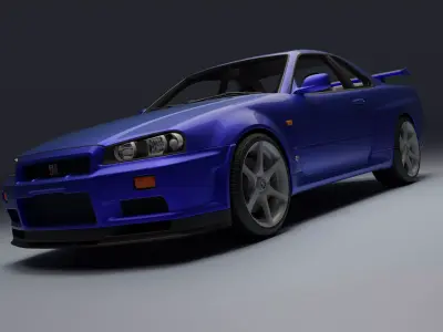 Nissan Skyline GT-R R34 Low-poly 3D model