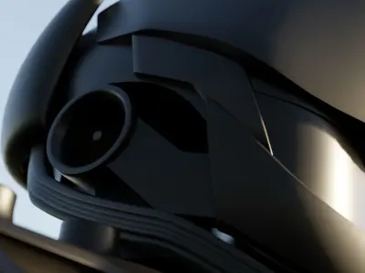 Robot High Poly model helmet Free 3D model