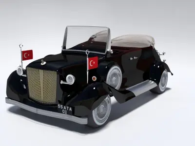 Ataturk Car Low-poly 3D model