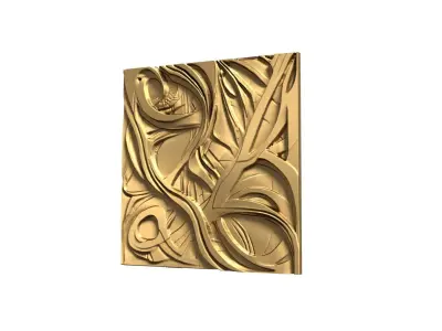 3D Printed Ornamental Wall Panel decor set 3D print model