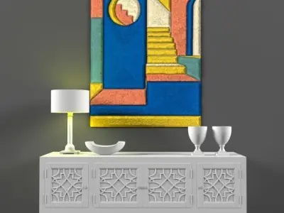 Sewing designer art - Interiors III concept 3D model