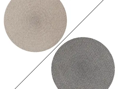 Round Rug Set 269 3D model