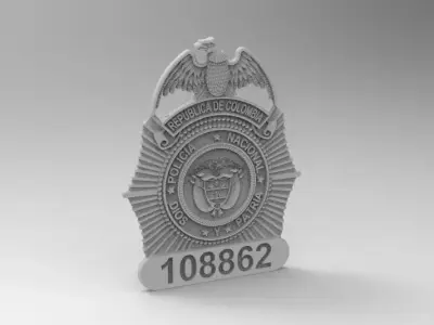 placa policia  3D print model