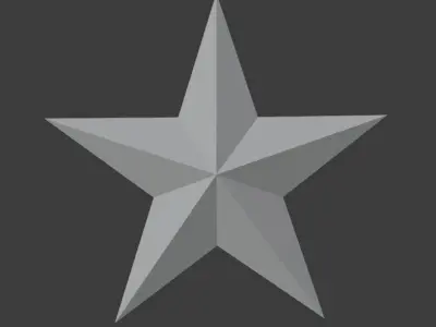 Christmas star Free low-poly 3D model
