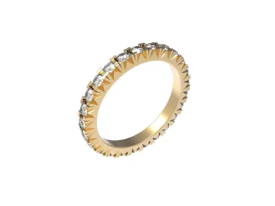 Eternity Ring With Diamonds 3D print model
