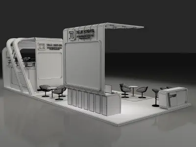 Booth Exhibition Stand a622 3D model