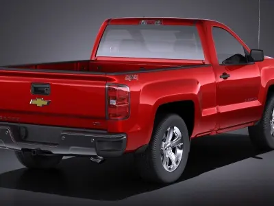 Chevrolet Silverado 2014 Regular Cab VRAY 3D model