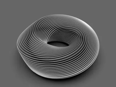 thorusdeep spiral glass sculpture 3D print model