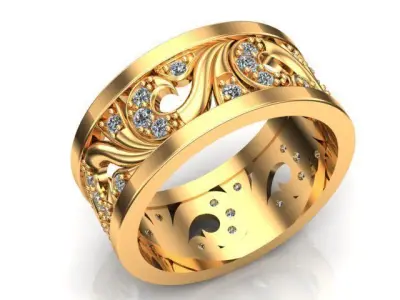 floral ring 06 3D print model