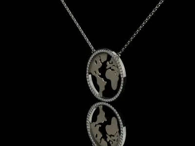 DAIMOND WORLD PENDANT 3D print model