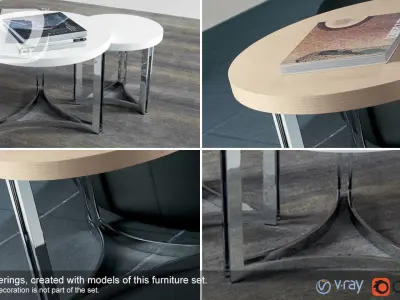 Mega Table Set Vol2 3D Model Collection