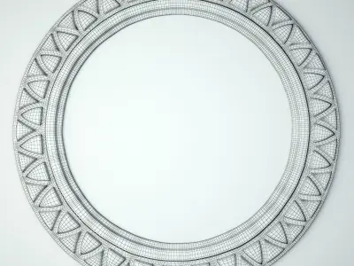 Inlay Round Mirror 3D model