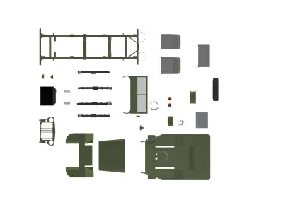 SUV body Jeep Willys scale 1 to 18 3D print model