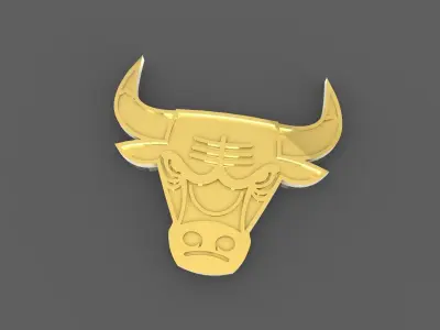 Chicago Bulls logo Free 3D print model