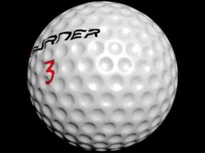 golf ball Low-poly 3D model get