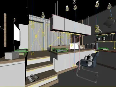Kid Bedroom with Modern Japanese Interior Concept 3D model