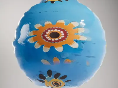 Ceramic Floral HandPainted Glossy Texture