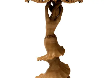 3D Model STL Table flamenco dancer side 3D model