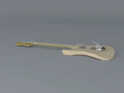 A Jackson style guitar Free 3D model