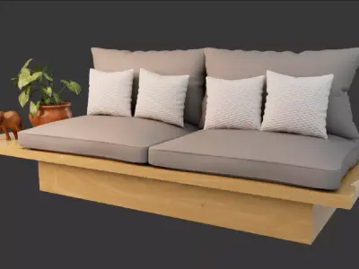 Sofa Minimalist 1 3D model