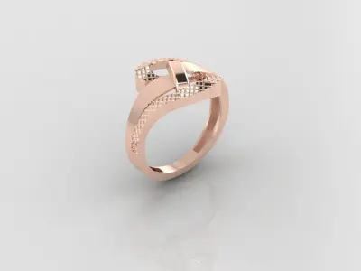 Women Ring Fancy Ring Plain light weight STL 3DM Printable 3D print model 3