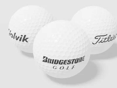 golf ball volvik brigestone and titleist 3D model
