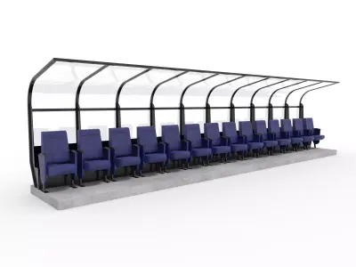 Soccer Bench 05 3D model