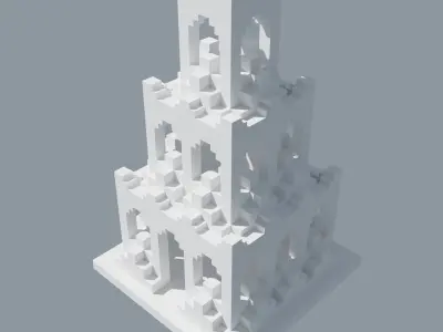 Ancient Gardens Low-poly 3D model