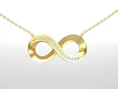 Pendant P9 The luxury female pendant with gem 3D print model
