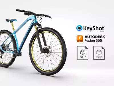 HARDTAIL MOUNTAIN BIKE 29 INCH WHEEL -  ACTUAL DIMENSION 3D model