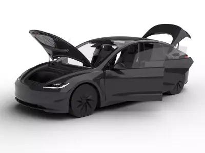 Tesla Model 3 Standard 2026 HQ 3d model 3D model