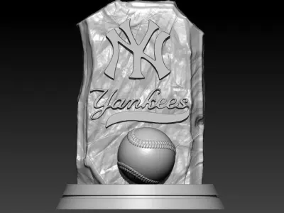 MLB - NEW YORK YANKEES BASEBALL STATUE DESTOP - CNC - 3D PRINT 3D print model
