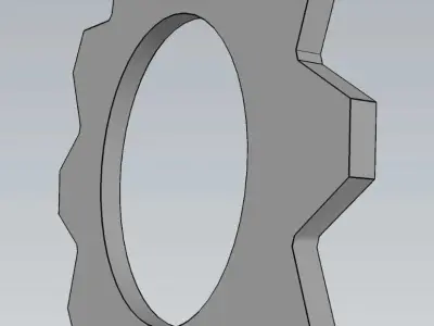 Mechanical Simple Gear 3D model