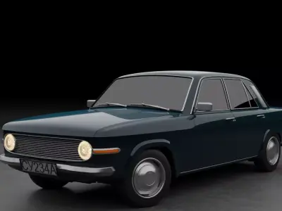 Generic 70s soviet sedan 3D model