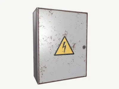 Satellite Lantern Balcony Electricity box Air Conditioner Low-poly 3D model