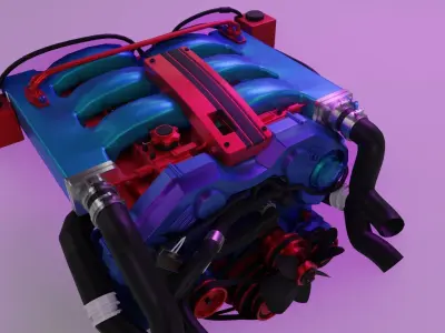 Engine Motor Car 3D model