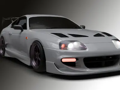 Toyota Supra mk4  Low-poly 3D model