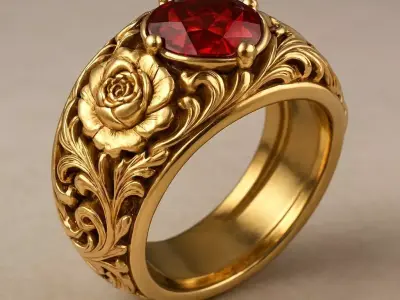 Gold ring 3D model order