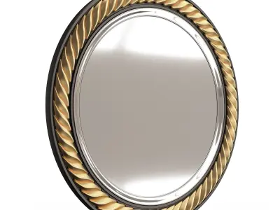 Carved Classic Mirror 010 Low-poly 3D model