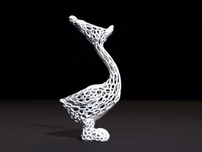 Christmas Goose Voronoi 3D print model