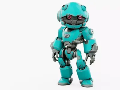 ROBO ZERO-B  Rigged for Unreal Engine - Unity - MIXAMO 3D model