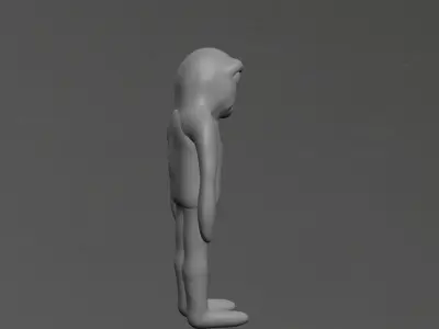 Human Frog Low-poly 3D model