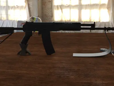 Russian AK-12 Assault Rifle 3D Model Low-poly 3D model