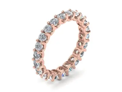 U Shaped Eternity Ring  2 point 1 mm stone size swiss 9 and EU49 3D print model