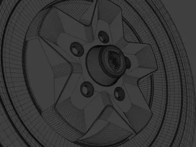 PORSCHE ATS COOKIE CUTTER RIM 3D print model