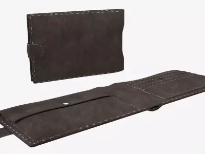 Leather wallet 3D model