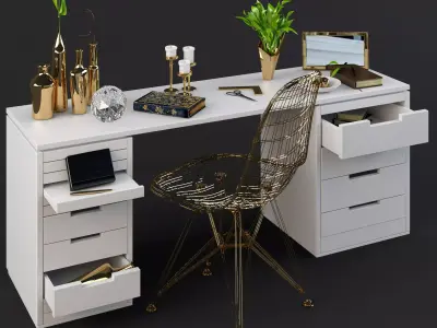 Decorative Set 3D Model Interior 3D model